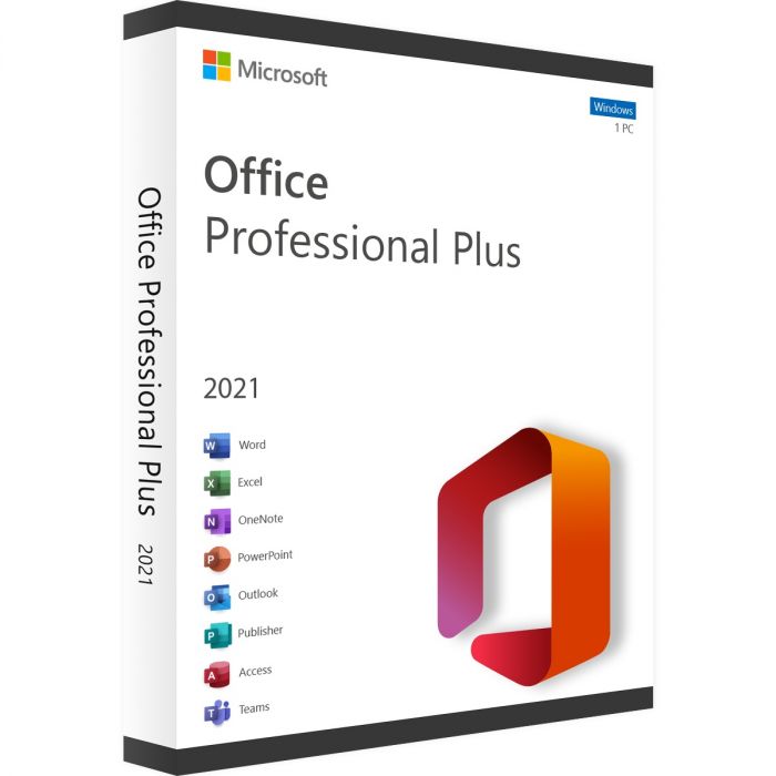 Microsoft Office Pro Plus 2021- Eenmalige aankoop (code in doosje)
